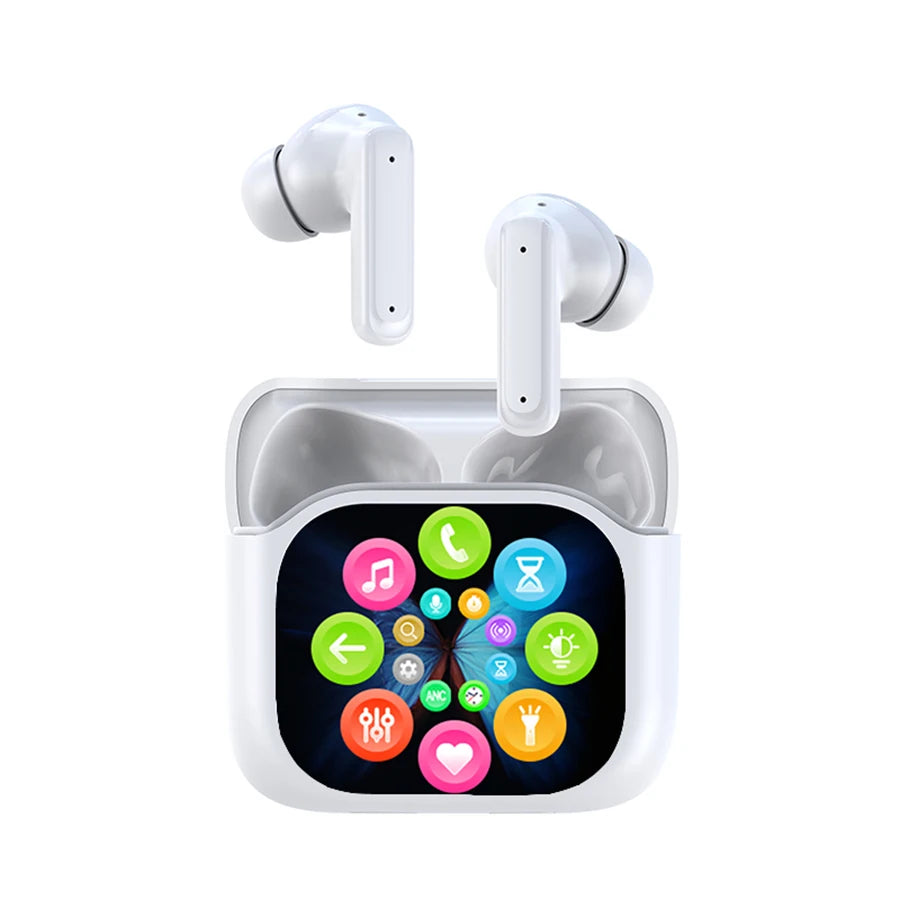 Smart AI Translation Bluetooth Earphones With LCD Display Noise Reduce New Wireless Digital Long Battery Life Display Headphone