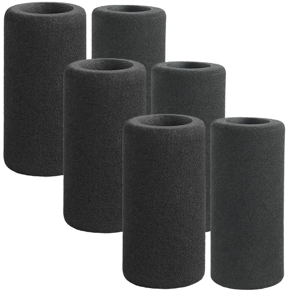 6Pcs Professional Bike Pump Cover Black Sponge Windproof Light Portable Air Tire Inflator Cover Bike Inflator Accessories