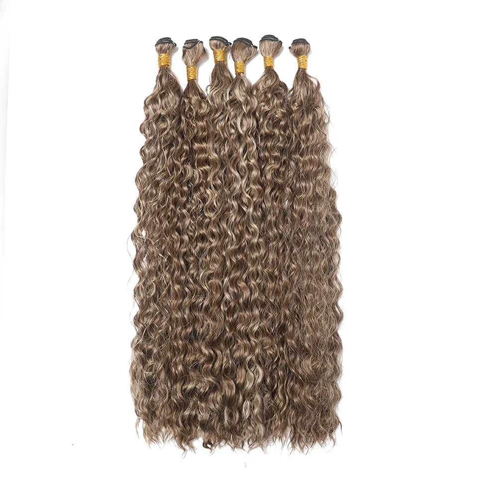Synthetic Long Curly Hair Extensions 22 to 30 Inch Ombre