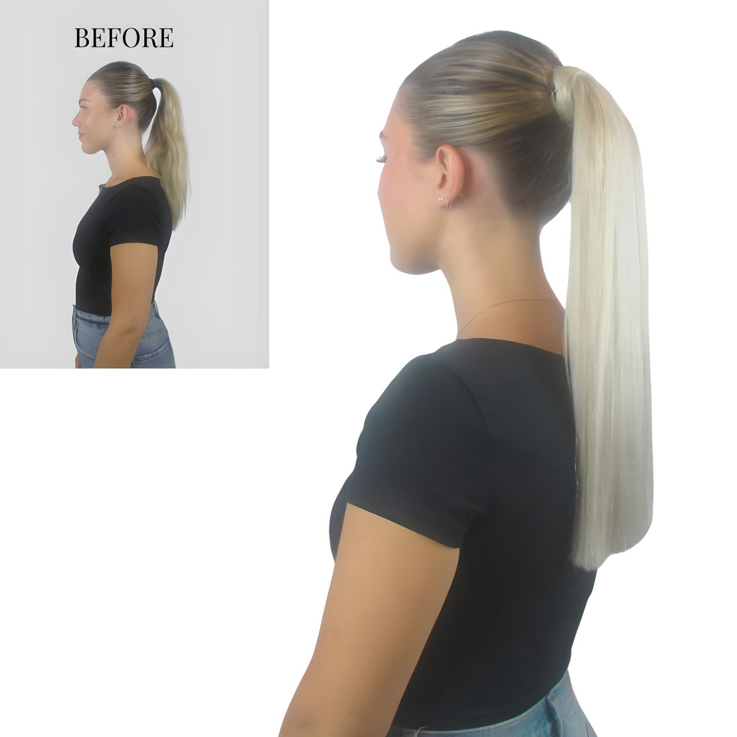 Ponytail Extension 16" Off Black #1b