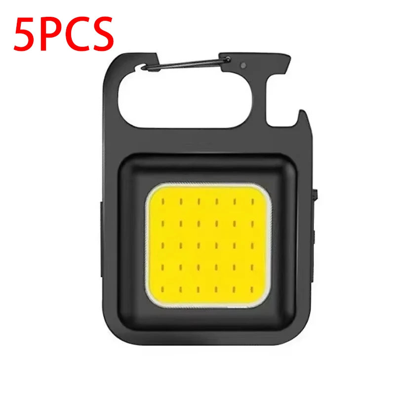 Keychain Light Outdoor Emergency Camping Pocket Lamp Mini LED Flashlight Camping Hiking Light Beer bottle opener small ornament