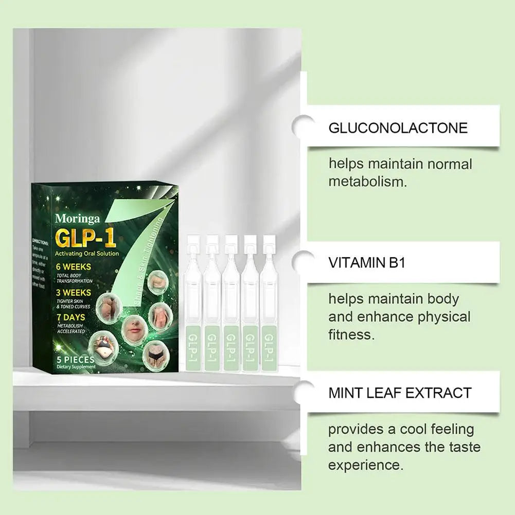 GLP-1 Moringa Lipolysis Drops Support Metabolism Balance Blood Sugar Help Shape Body A Natural Herbal Daily Care Supplement