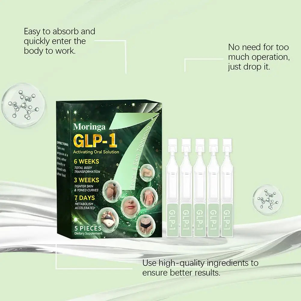 GLP-1 Moringa Lipolysis Drops Support Metabolism Balance Blood Sugar Help Shape Body A Natural Herbal Daily Care Supplement