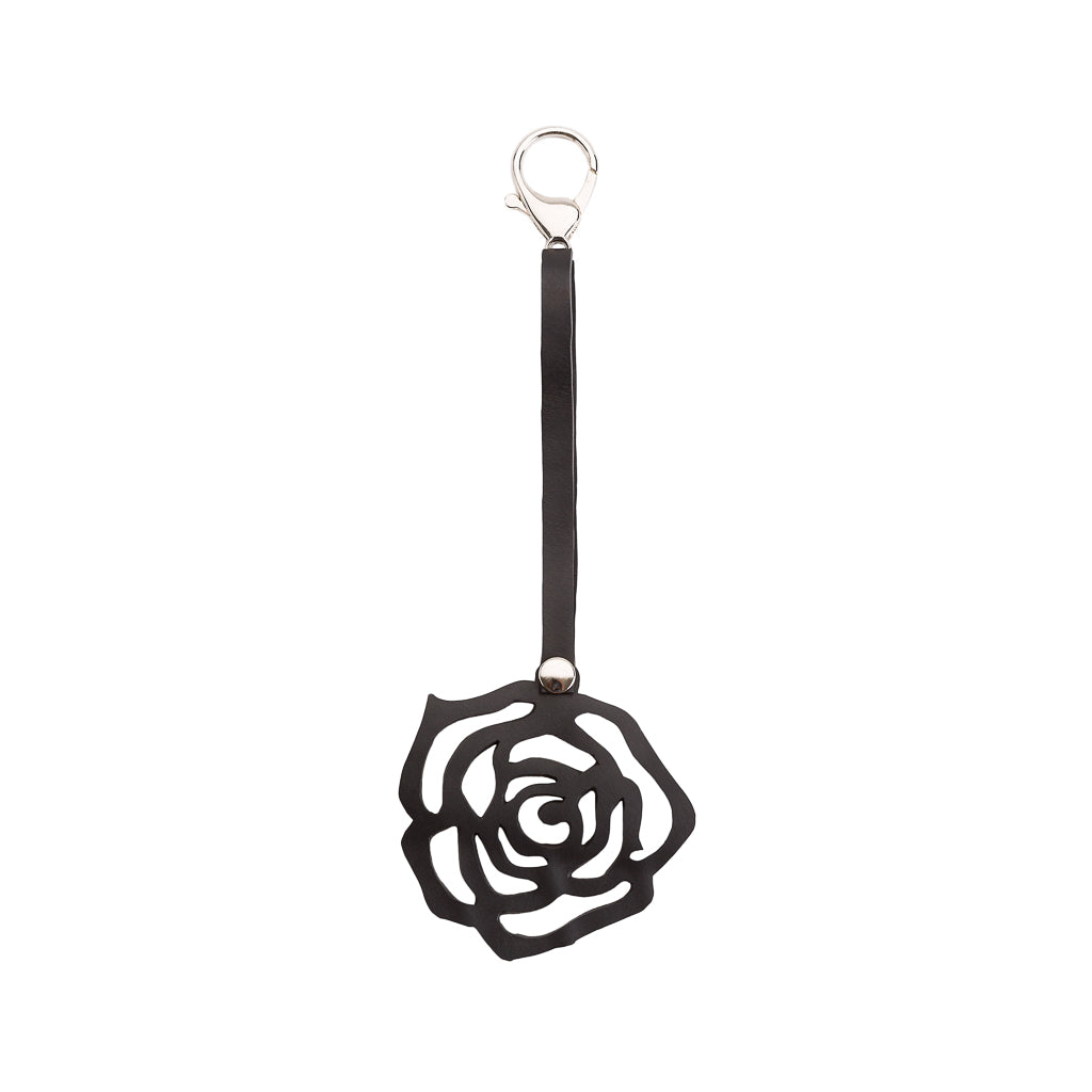 Rose Handmade Recycled Rubber Vegan Keyring