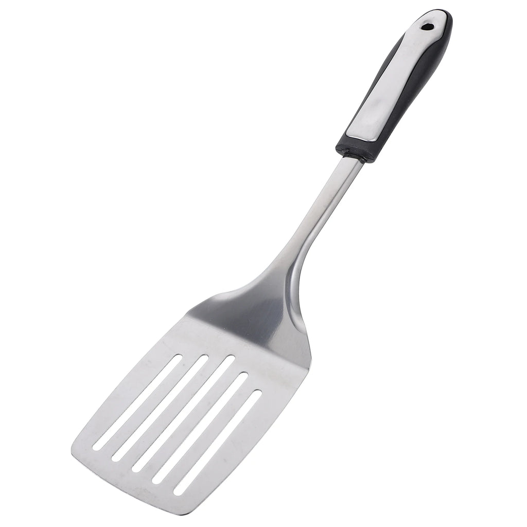 1Pcs Steak Spatula Premium Stainless Steel Slotted Shovel for Bbq Home Restaurant Kitchen Gadget Non-Slip Handle Hanging
