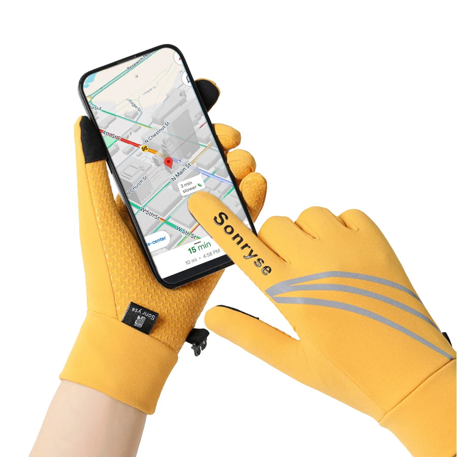 Winter Cycling Gloves for Men Women Warm Fleece Biking Glove for Riding Bicycle Gloves Waterproof Touchscreen Accessories