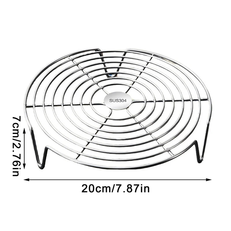 Stainless Steel Steaming Rack Multifunction Steamer Rack Pot Steaming Tray Grill Stand For Dumpling Egg Kitchen Cooking Utensils