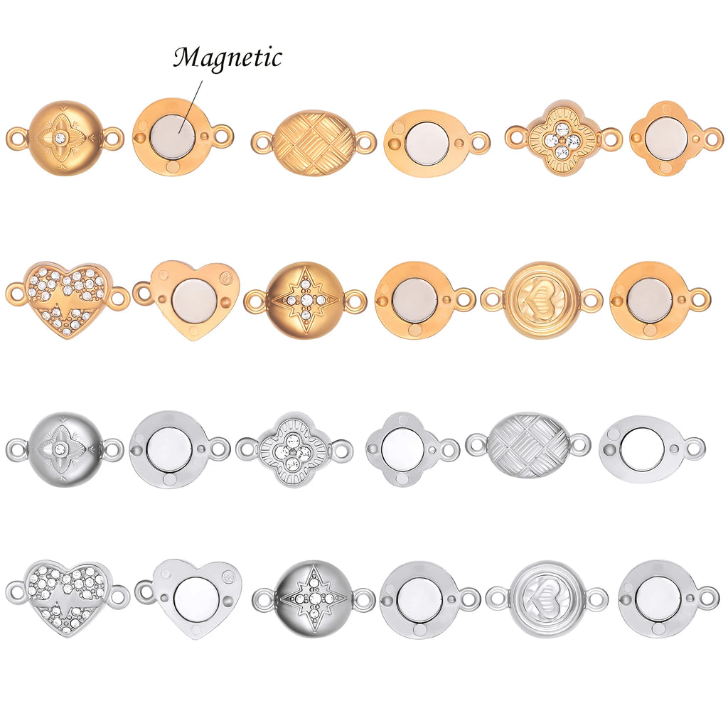 10Sets Wholesale Fashion Magnetic Clasps End Claps Connectors Pendant for DIY Bracelet Necklace Jewelry Making Findings