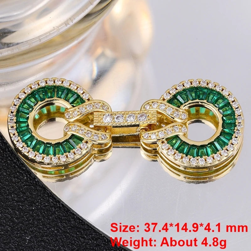 Juya18K Gold Silver Plated Decorative Connector Lock Fasteners Hooks Clasps For DIY Beadwork Beads Crystal Pearls Jewelry Making