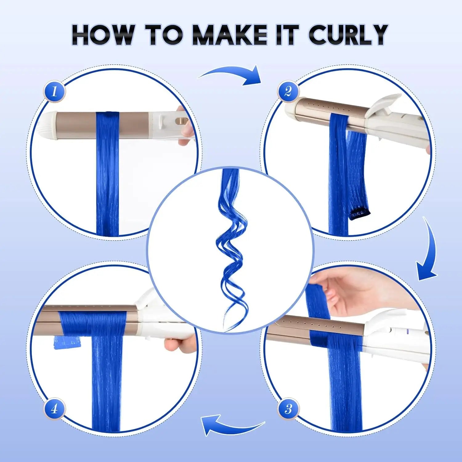 10 PCS Colored Hair Extensions Clips