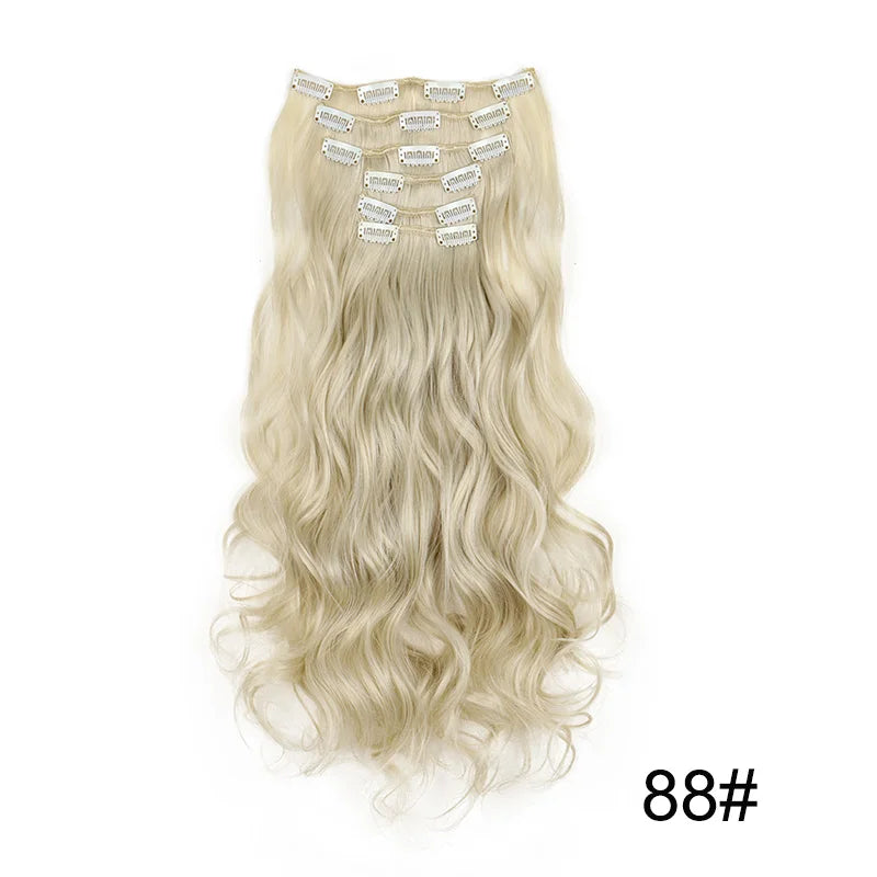 16 Clips 24 Inch Curly Hair Extensions