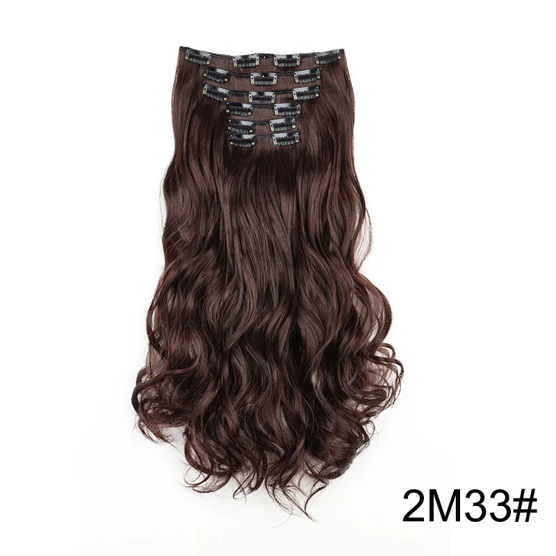 16 Clips 24 Inch Curly Hair Extensions