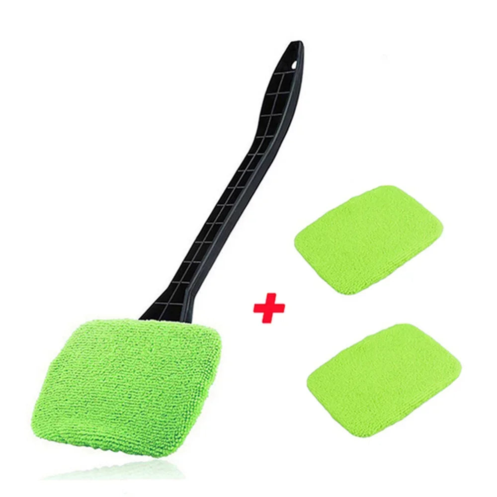 New Car Window Cleaner Brush Kit Windshield Cleaning Wash Tool Inside Interior Auto Glass Wiper With Long Handle Car Accessories