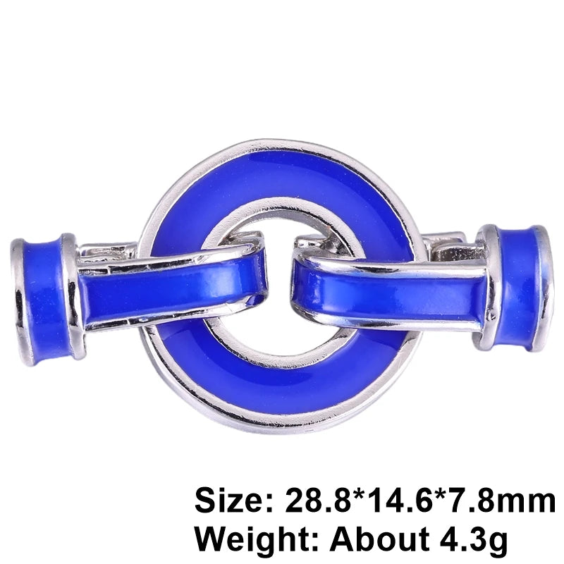 Juya18K Gold Silver Plated Decorative Connector Lock Fasteners Hooks Clasps For DIY Beadwork Beads Crystal Pearls Jewelry Making