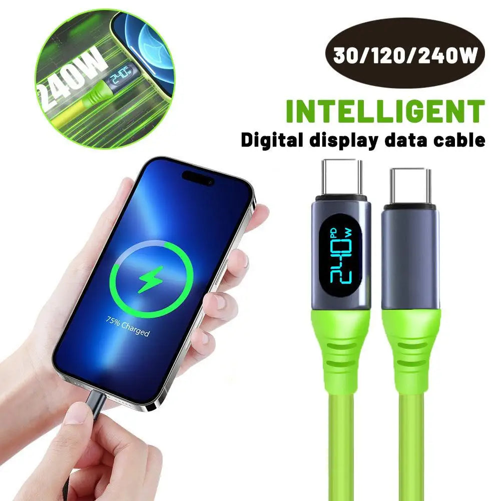 E-MARKER Intelligent Chip Data Cable 240W Super Fast Charging Silicone Material Flexible And Durable Accessories