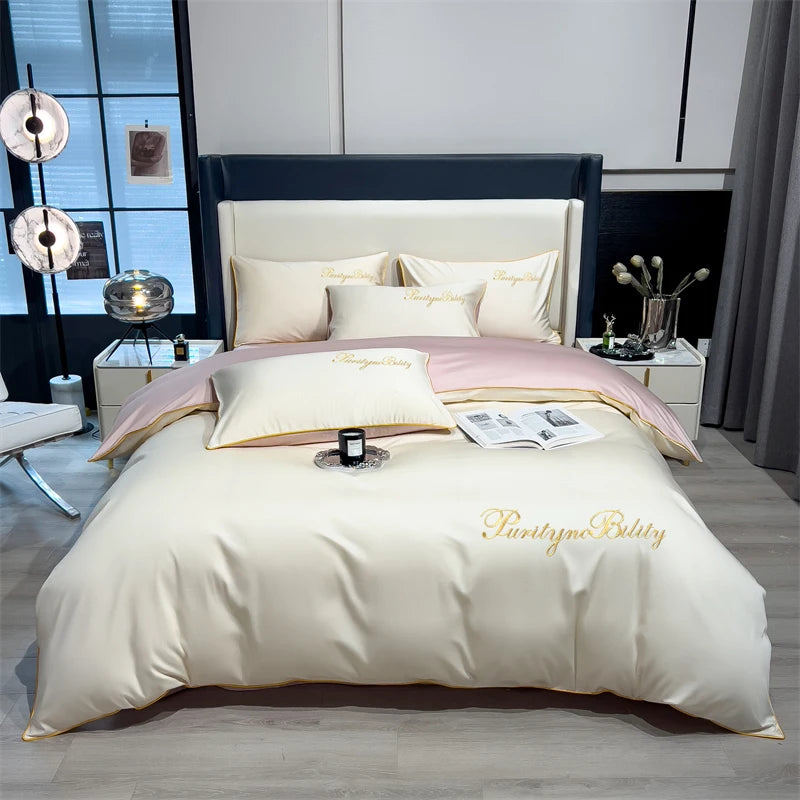 3pcs 100% Egyptian Cotton Duvet Cover Set 1pc Duvet Cover and 2pcs Pillowcases 150*200/200*230cm Single/double Queen King Size