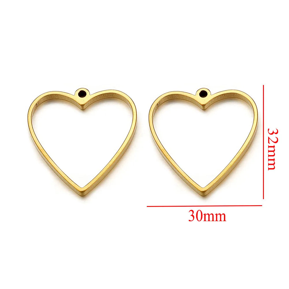 10pcs Stainless Steel Geometric Metal Connector Charms Frames Base DIY Making Epoxy Resin UV Crystal Molds for Jewelry Necklaces