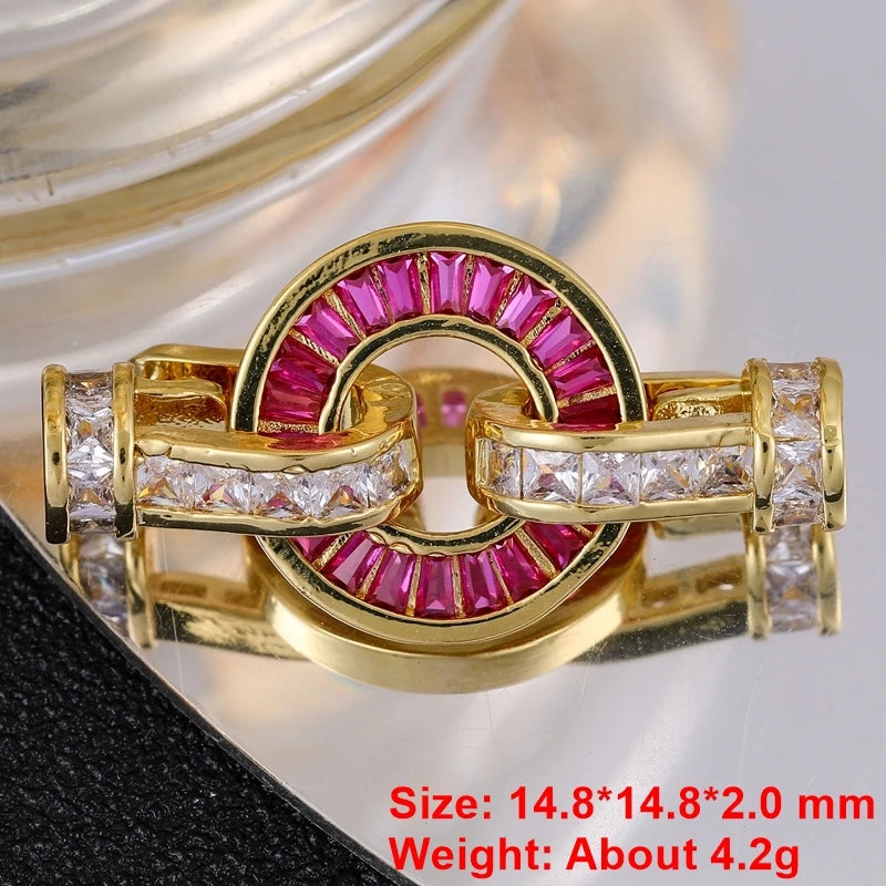 Juya18K Gold Silver Plated Decorative Connector Lock Fasteners Hooks Clasps For DIY Beadwork Beads Crystal Pearls Jewelry Making