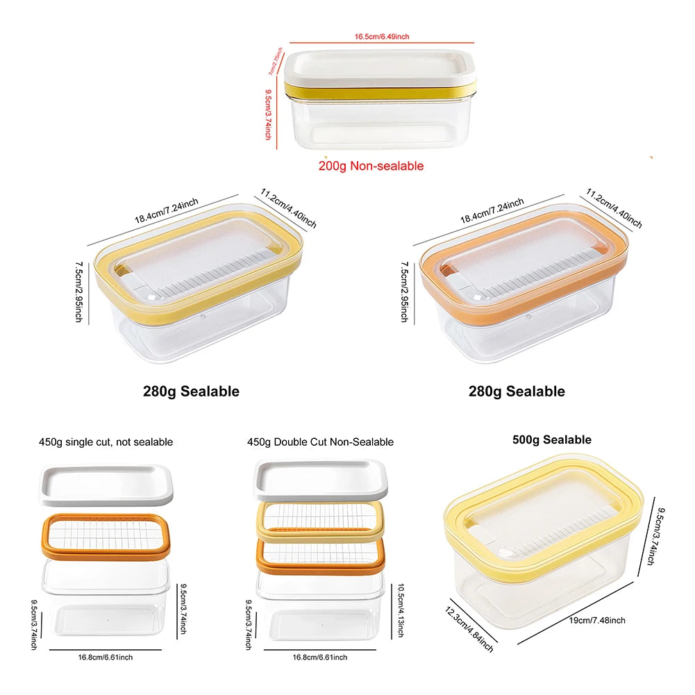 Refrigerator Butter Dish Box With Lid Slicers Case Knife Gadget Kitchen Tool Fridge Storage Lid Cutter Slicing Cheese Board Sets