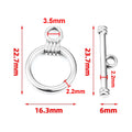 2 Sets Stainless Steel OT Clasp Heart Toggle Clasps Buckle Connector for Necklaces Bracelets Hook DIY Jewelry Making Accessories