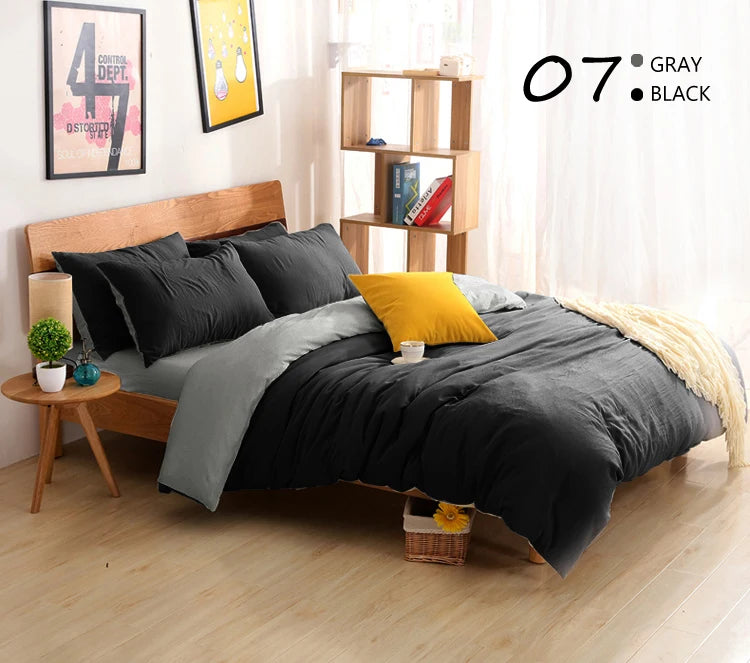 Black Bedding Russia Euro Family Size Duvet Cover set Bedding Sets Custom Size Bedclothes Single Queen Double Super King