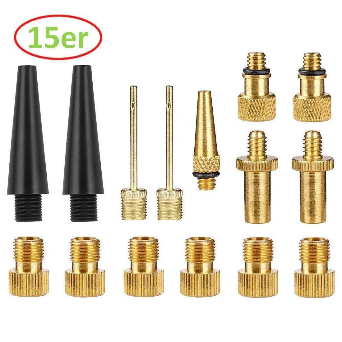 Copper Bicycle Valve Adapter Set Bike Tire Pump Adapter Kit Inflator Pump Accessory Valve adapter SV AV DV Bicycle valve