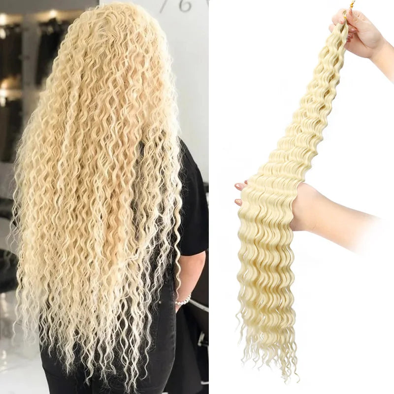 30 Inch Deep Wave Crochet Hair Extensions