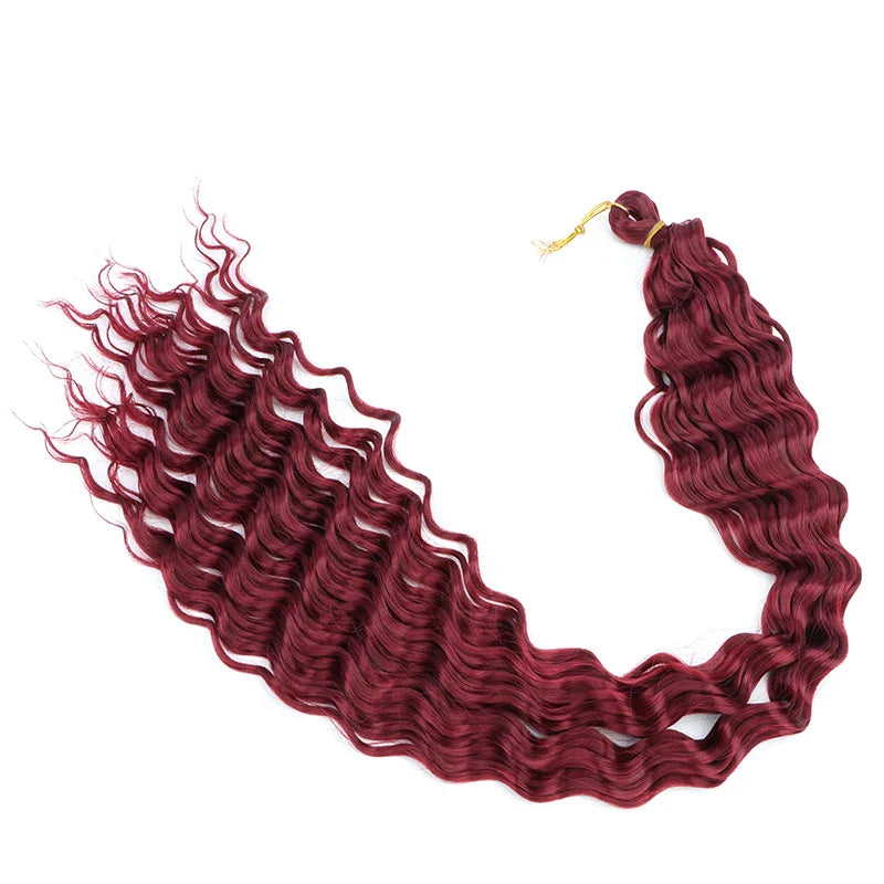 30 Inch Deep Wave Crochet Hair Extensions