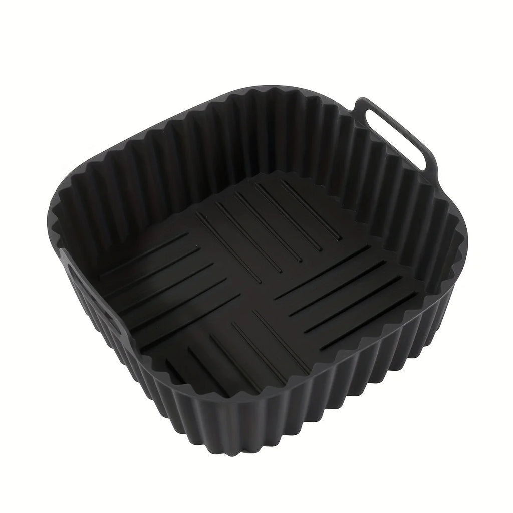 1 square silicone air fryer liner is reusable and can be used for dishwasher cleaning, ovens, baking tools, and kitchen gadgets