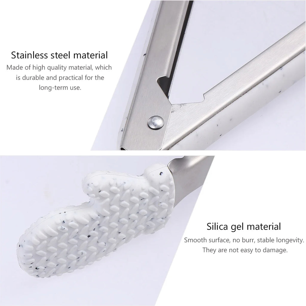 1Pcs Christmas Food Clip Stainless Steel Glove Design Bread Tongs Steak Tong Kitchen Serving Tool Multipurpose Cooking Utensil