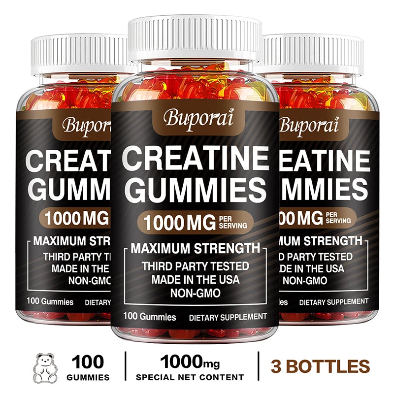 Creatine Monohydrate Gummies - Pre/post Workout, Fitness, Strength, Muscle Building Provide Energy Supplements