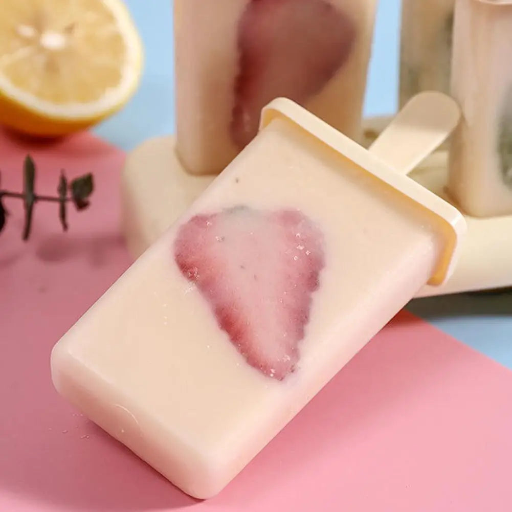 Ice Cream Popsicle Mold DIY Ice Cream Machine Homemade Ice Box with Plastic Stick Ice-lolly Mold Ice Cube Tray Kitchen Gadgets