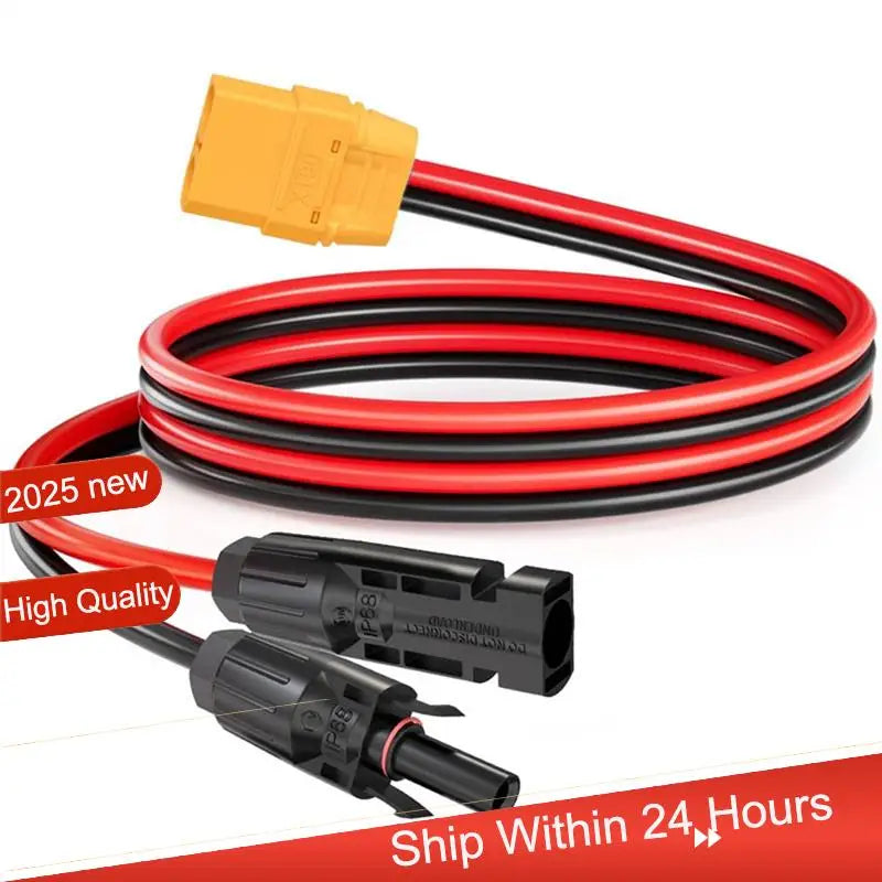 ~【A48T HOT】XT90 Female Solar Panel Connector Adapter 10AWG 1M Cable For Portable Power Station RC Battery Pack Drone RV Etc