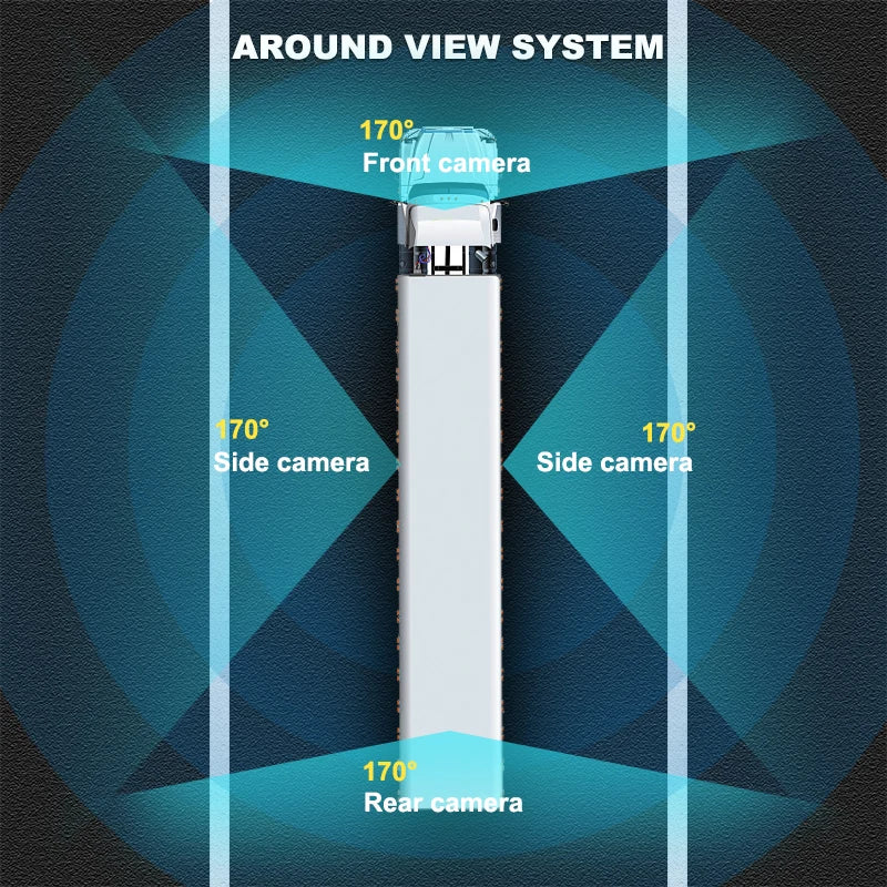 4 CH Car Reversing Aid System 9 Inch IPS Screen Monitor Kit Truck Park Security Night Vision RV Security Camera System