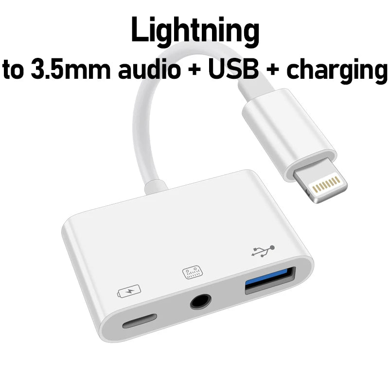 OTG Adapter HDMI 3 5 mm Jack SD TF Lightning USB-C HUB Docking Station for iPhone Mobile iPad Tablet MacBook Laptop Accessories