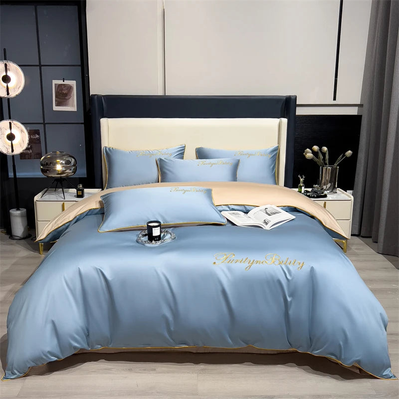 3pcs 100% Egyptian Cotton Duvet Cover Set 1pc Duvet Cover and 2pcs Pillowcases 150*200/200*230cm Single/double Queen King Size