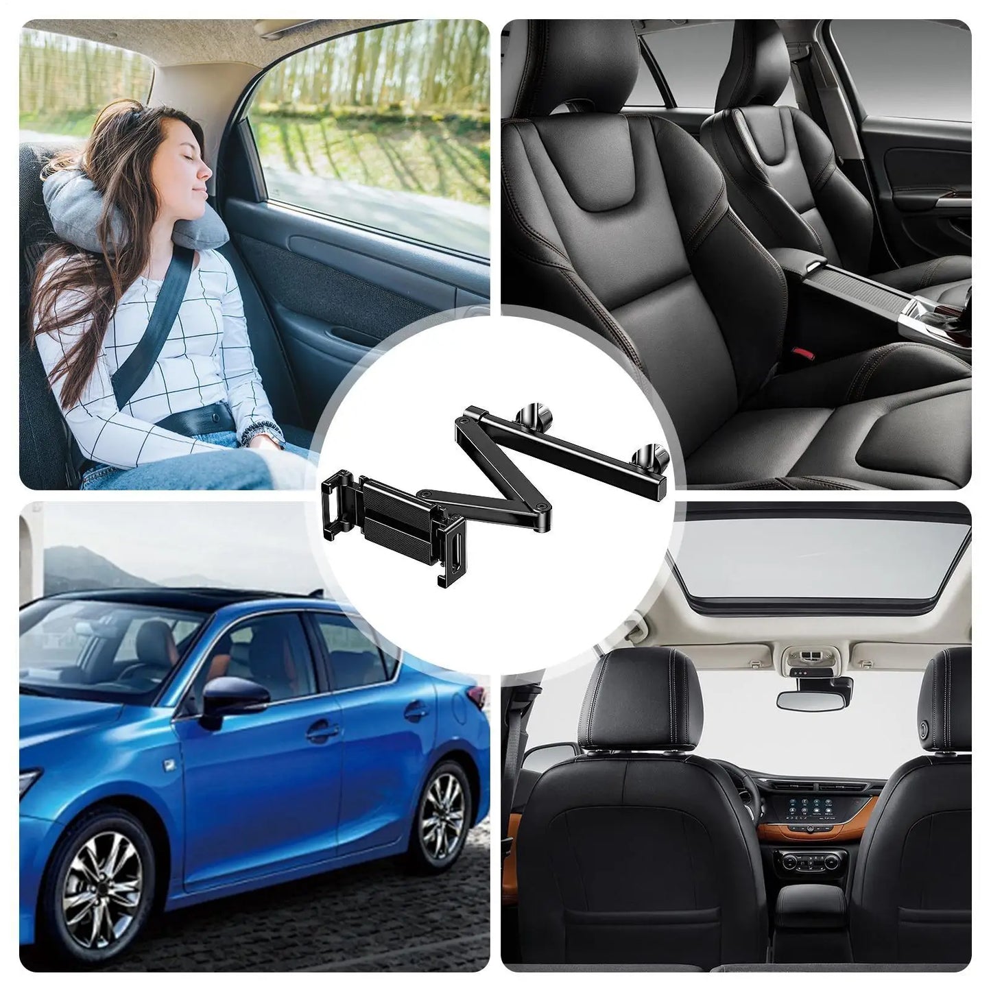 Tablet Holder For Car Tablet Car Holder Phone Mount 360 Degree Rotating Mobile Stand Vehicle Accessories Seat Storage Phone