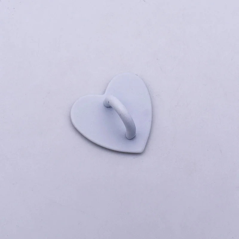 New 1Pc Self Adhesive Metal Heart Phone Charm Holder Mobile Phone Case Finger Ring Stand Hooks Buckle Charms Clasp Accessories