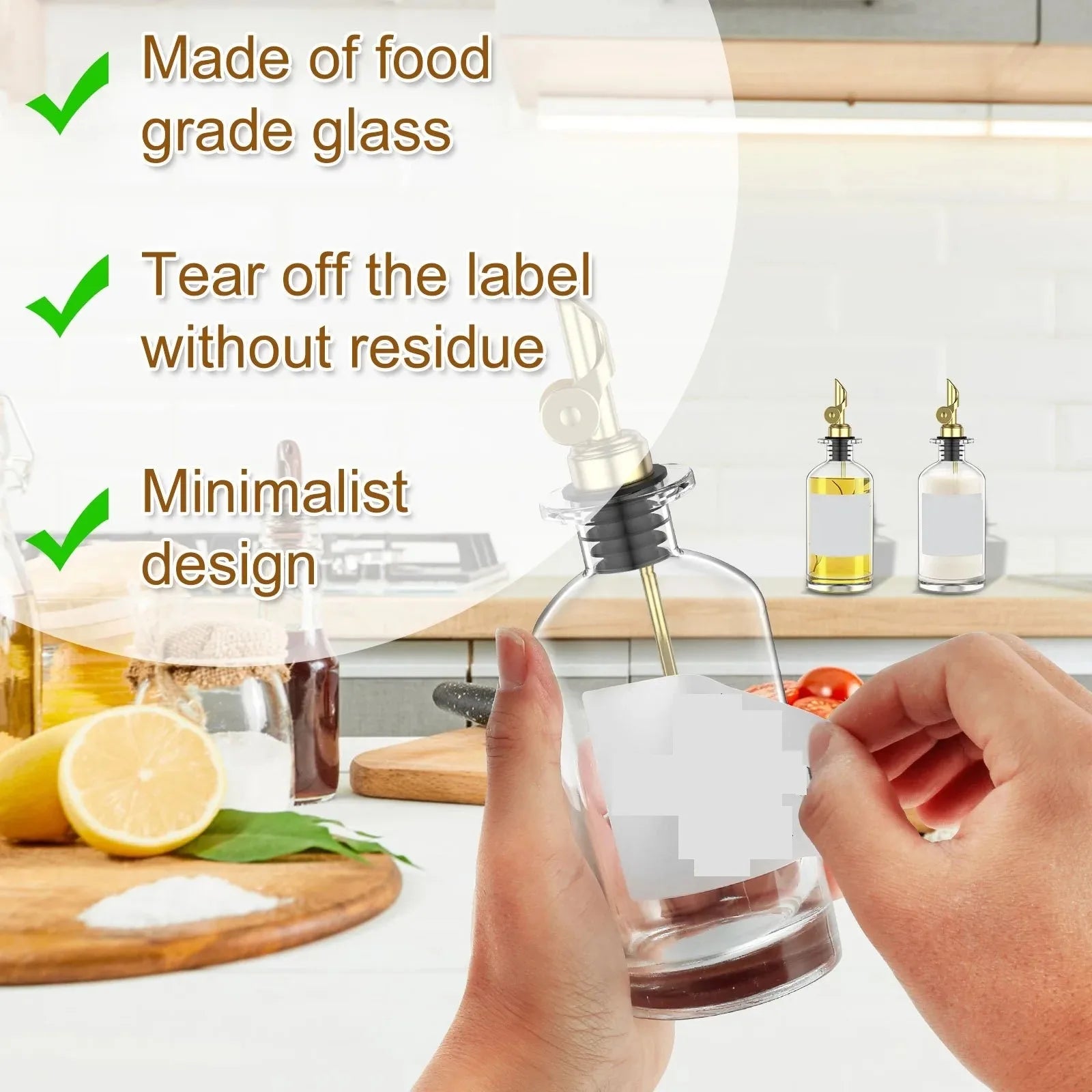 Kitchen Stuff Kitchen Gadgets Supplies 1PC Glass Olive Oil Dispenser Bottle Seasoning Bottle Vinegar Bottle Condiment Container