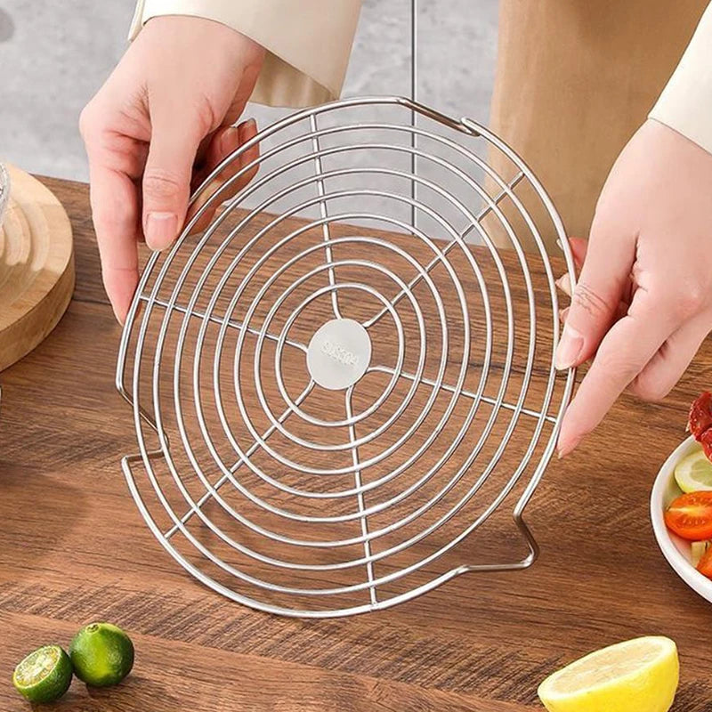 Stainless Steel Steaming Rack Multifunction Steamer Rack Pot Steaming Tray Grill Stand For Dumpling Egg Kitchen Cooking Utensils