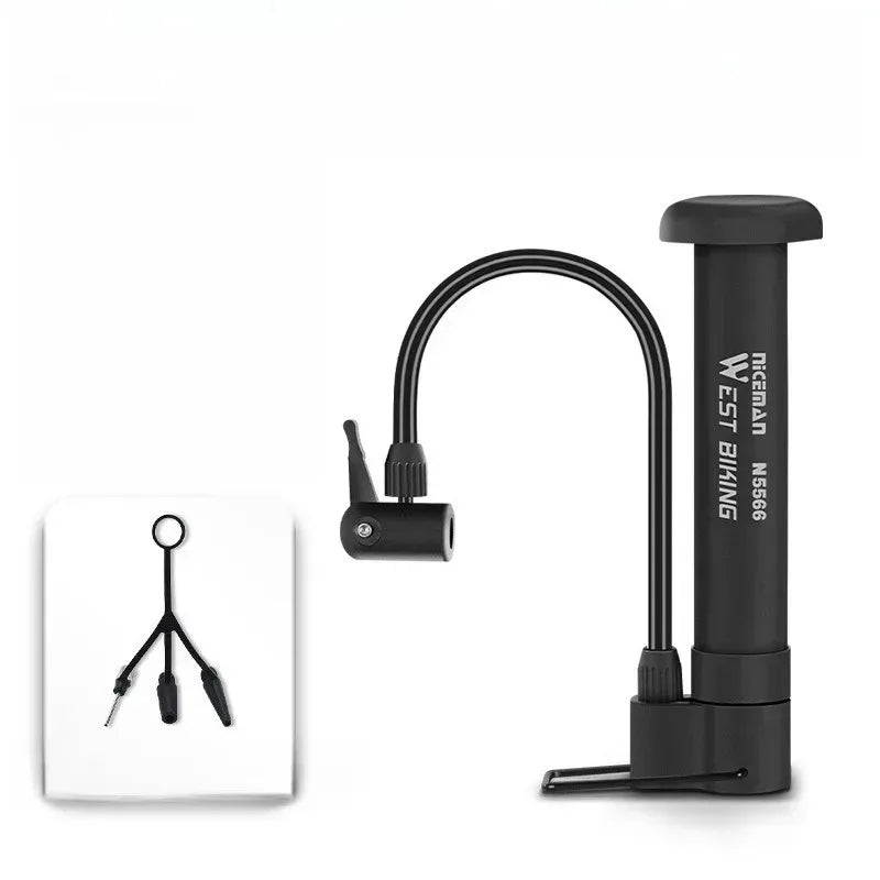 For MTB Bicycle Pump 80 PSI Bike Manual Cycling Accesories for West Biking Air Pump Balloon Tire Inflator Valve Floor Pump