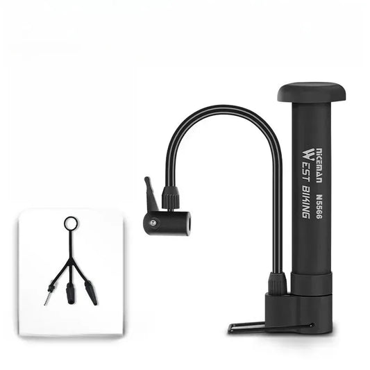 For MTB Bicycle Pump 80 PSI Bike Manual Cycling Accesories for West Biking Air Pump Balloon Tire Inflator Valve Floor Pump