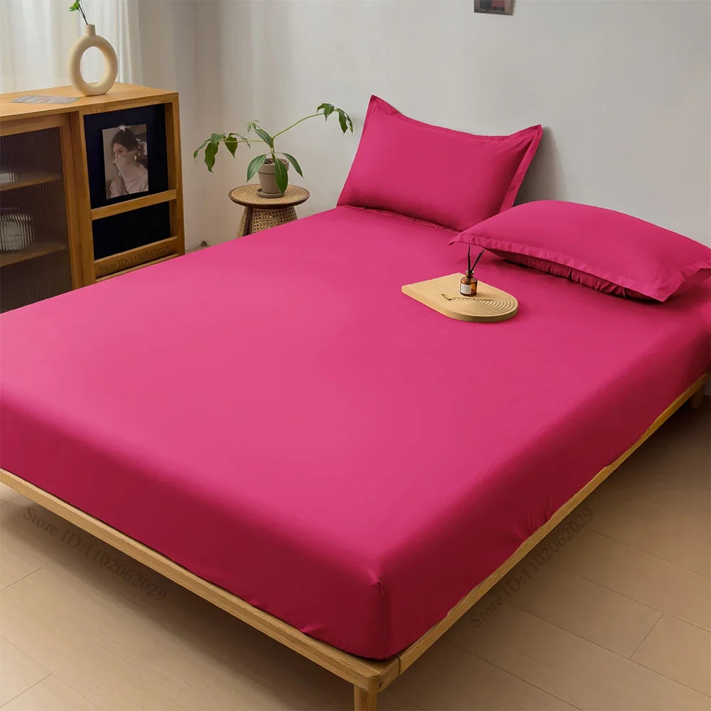 Waterproof Mattress Cover Bed Fitted Sheet Throw Mattress Bedspread Protector Pads Single/Double/King/Queen Full Size Gray/White