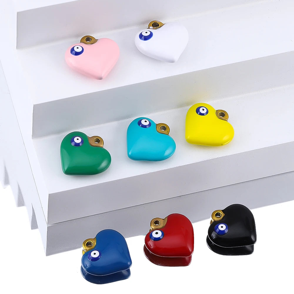 New Fashion Stainless Steel Pendant Circle Heart Pendant,Multi-color Available for Necklace, Earrings, Jewelry Making DIY Crafts