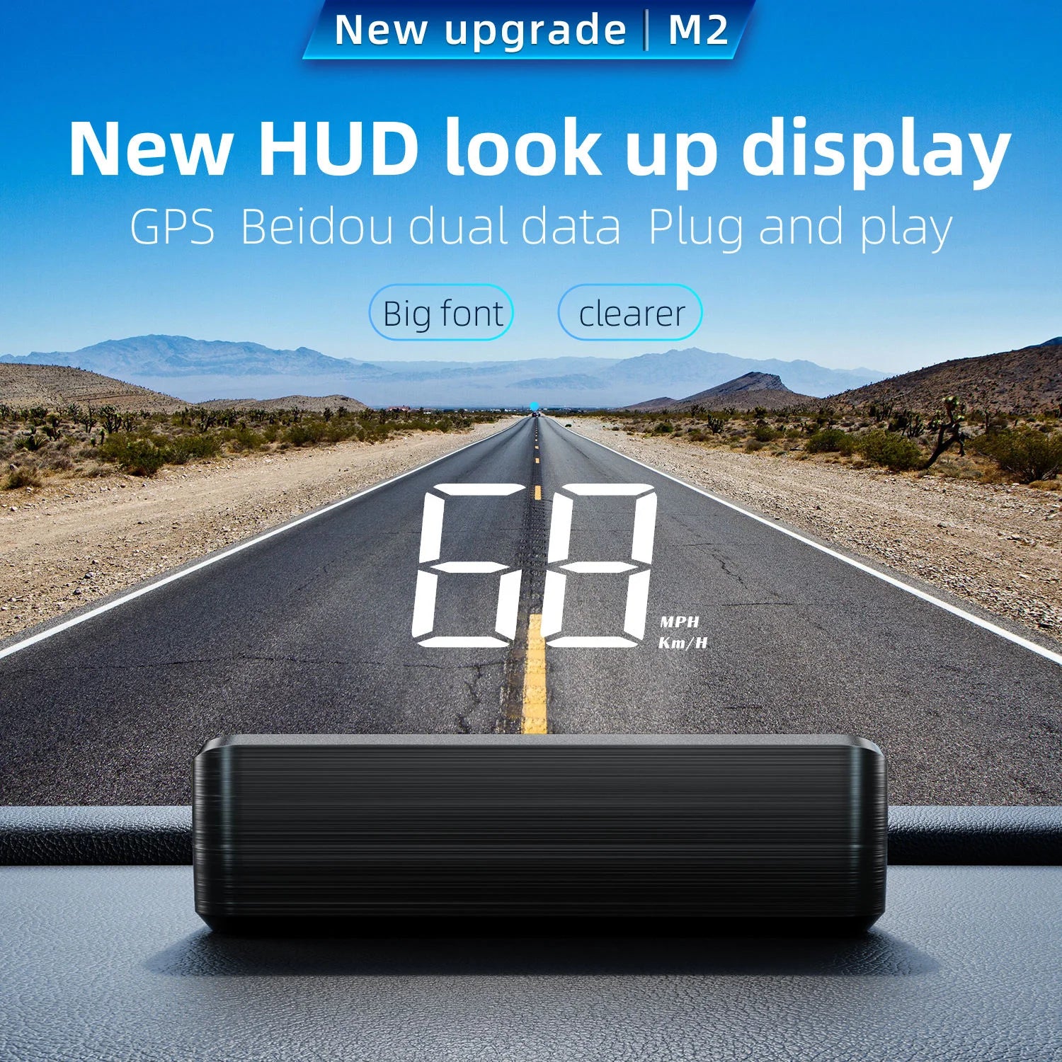 2025/Auto Electronics GPS Head-Up Display HUD Projector Digital Car Speedometer Accessories with Speed Function
