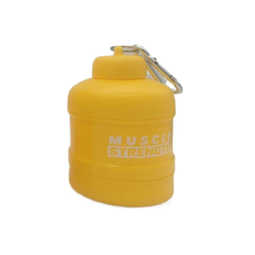 1/2/3-layer Plastic Protein Powder Box Portable Layered Storage Funnel Fitness Supplement Bottle with Mountaineering Buckle