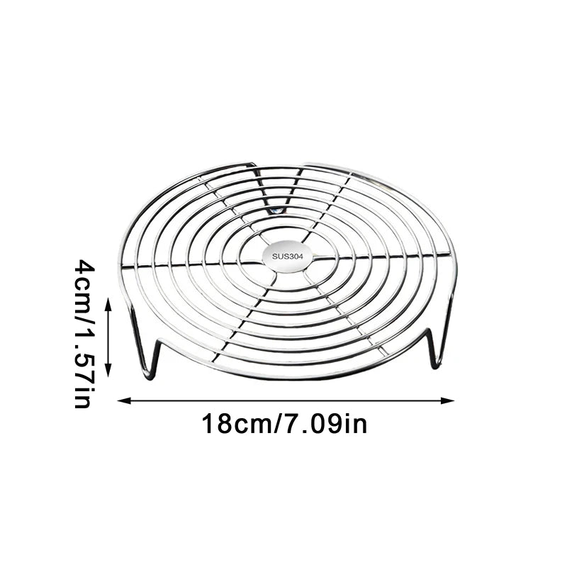 Stainless Steel Steaming Rack Multifunction Steamer Rack Pot Steaming Tray Grill Stand For Dumpling Egg Kitchen Cooking Utensils