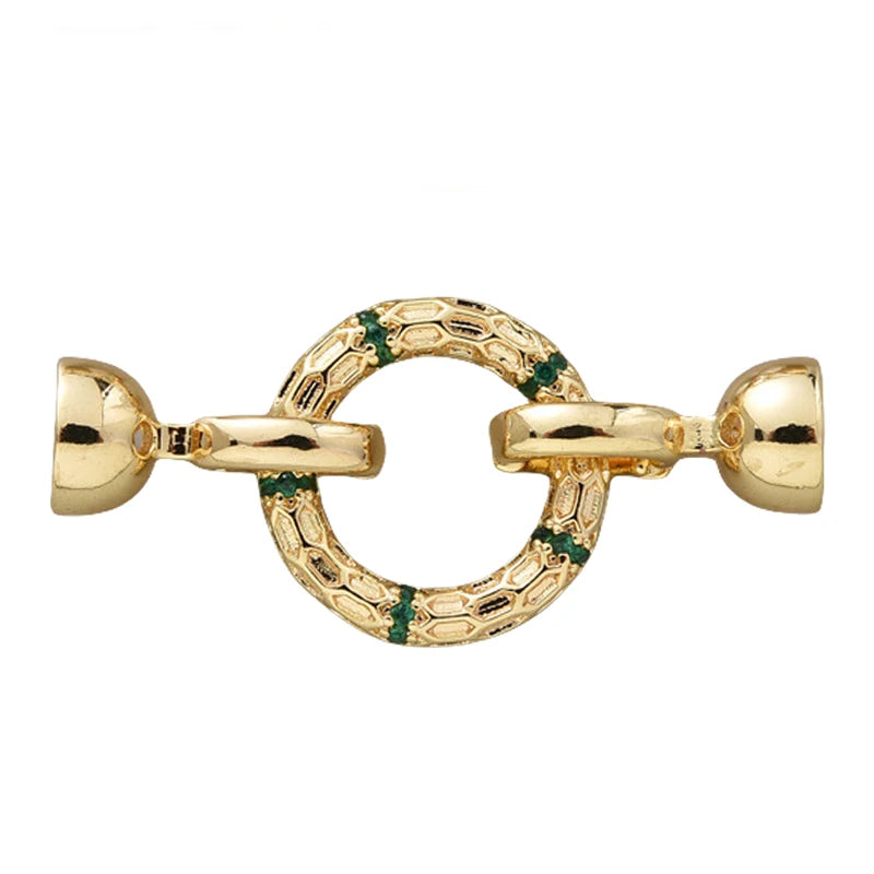 Juya18K Gold Silver Plated Decorative Connector Lock Fasteners Hooks Clasps For DIY Beadwork Beads Crystal Pearls Jewelry Making