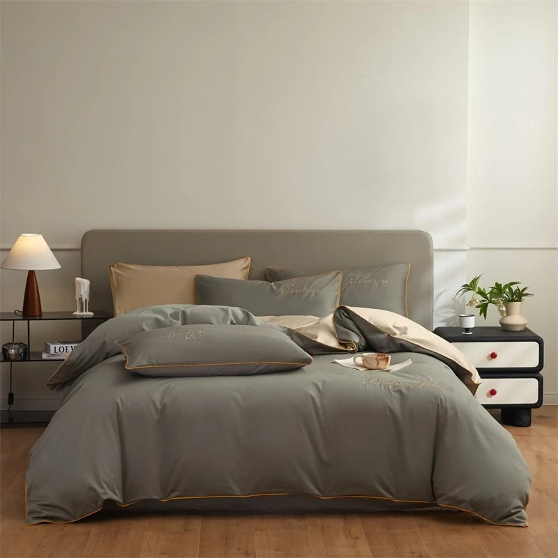 3pcs 100% Egyptian Cotton Duvet Cover Set 1pc Duvet Cover and 2pcs Pillowcases 150*200/200*230cm Single/double Queen King Size