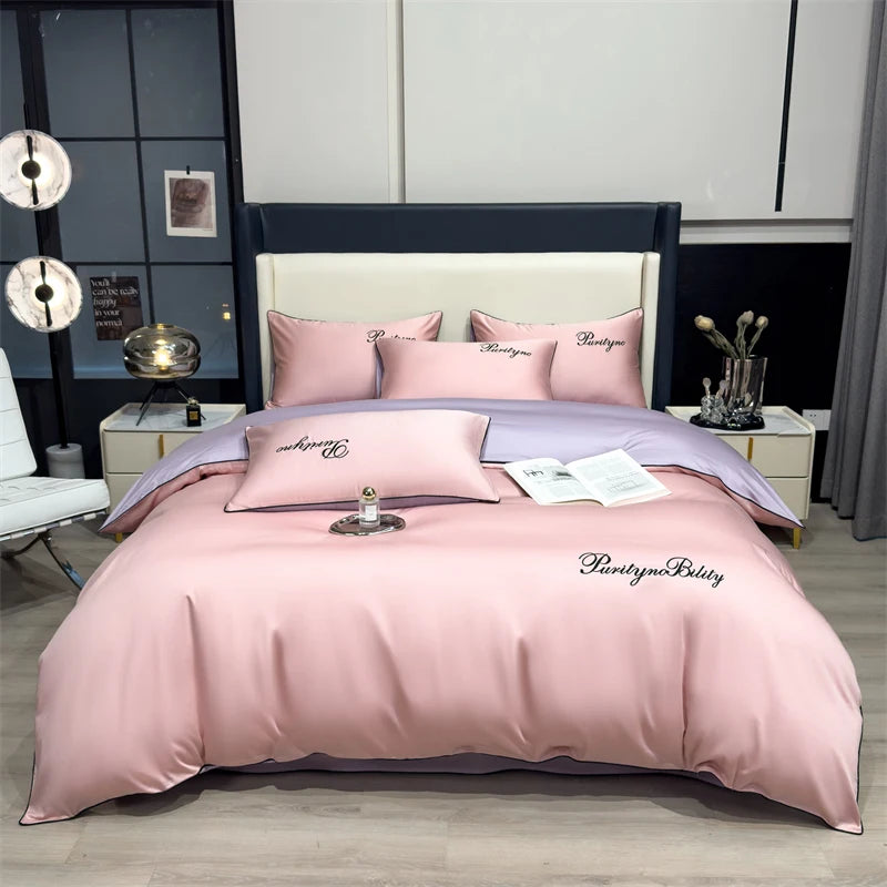 3pcs 100% Egyptian Cotton Duvet Cover Set 1pc Duvet Cover and 2pcs Pillowcases 150*200/200*230cm Single/double Queen King Size